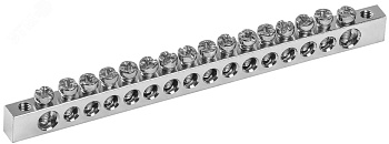 Шина PEN "земля-ноль" 6х9мм 16/2 Ni (16групп/креп. кр.) YNN11-16-100-N