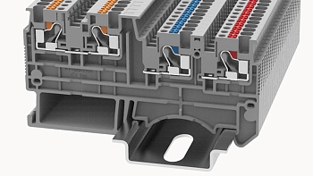 Многоконтактная клемма DSIO1.5/3-01P-11 - Многоконтактная клемма, тип фиксации провода: Push-in, номинальное сечение: 1.5 мм кв., 13,5A, 250V, ширина: 3,5 мм, цвет: серый, втычная перемычка, тип монтажа: DIN35