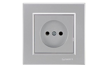 Розетка 1-м СП Karea 10А IP20 б/з сереб. 56065022