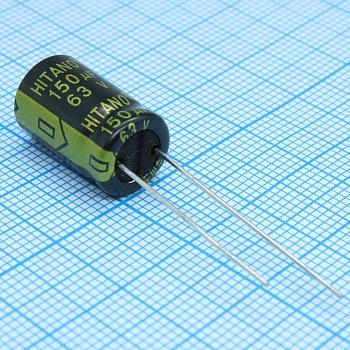 EXR221M50B - Конденсатор алюминиевый электролитический 220мкФ 50В ±20% (10 X 16мм) радиальный 5мм 0.096Ом 630мА 5000час 105°С россыпь