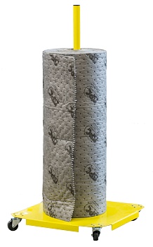 spc830954 - DJR128 Мобильный стальной держатель для рулона SPC до 500 мм шириной. Вертикальный, напольный, на колесах.