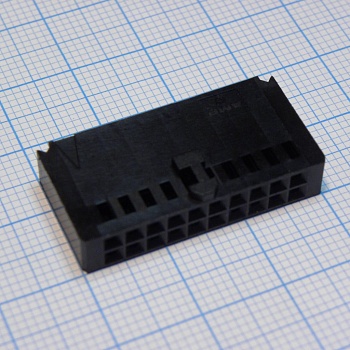 102387-4 - Кожух разъема RCP 20 местн. 2.54мм с захватом для монтажа кабеля