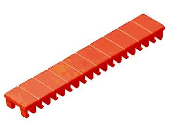 Шильдик 9705 A / 5 / 10 RED - Маркировка для клемм сечением 2,5 мм.кв., шириной 5 мм, 10 шильдиков, красная, чистая