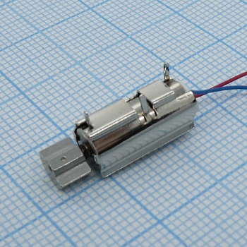QX-6A-1 - Электродвигатель с клипсой на плату, 9000 об/мин., 1.3В, 6х20,7мм, вибромотор