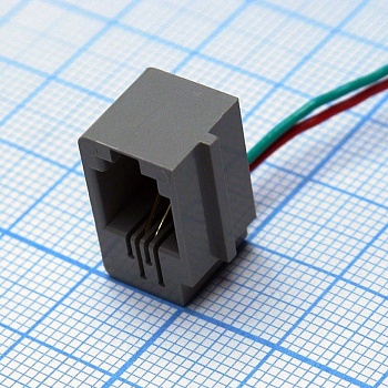 TJ4P2C розетка с проводом (202) 102 616E - TJ4P2C розетка с проводом