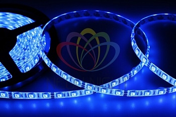 Лента светодиодная 12В, SMD5050, 14,4Вт/м, 60 LED/м, синий, 10мм, 5м, IP65 141-493