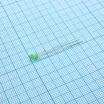 WP710A10GD - Светодиод 3мм/зеленый/568нм/10-25мкд/зелёный 50°