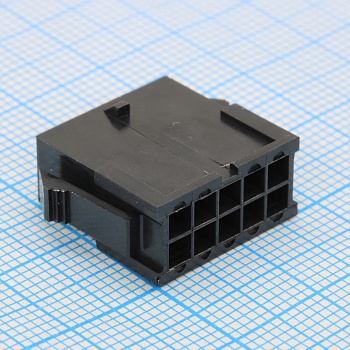 I-DS1073-03-PCB002X05 - Корпус штыревого разъема 2х5 контактов шаг 3мм на кабель