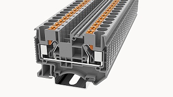 Проходная клемма DS6-01P-11 - Проходная клемма, тип фиксации провода: Push-in, номинальное сечение: 6 мм кв., 41A, 1000V, ширина: 8,2 мм, цвет: серый, втычная перемычка, тип монтажа: DIN35
