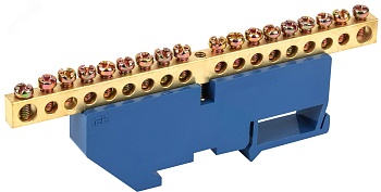 Шина N "ноль" на DIN-изол ШНИ-6х9-18-Д-С YNN10-69-18D-K07