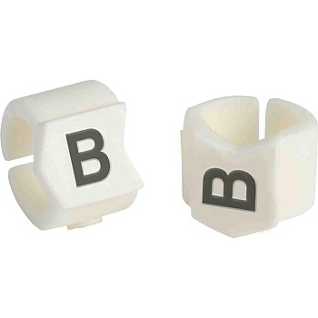 brd133411 - SCN-23-B клипсы белые, 50шт/упак, для провода 5,9-8,5мм диаметра, легенда B