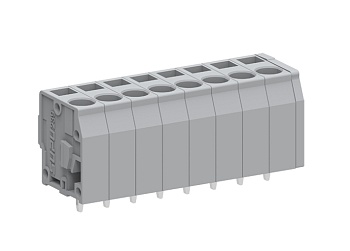 Клемма на плату 239112 - Клемма, вертикальный подвод кабеля, на плату, шаг: 5.0 мм, 12 полюсов, фиксация провода пружинная, исполнение: стандартное, 320V, 24A, цвет: серый