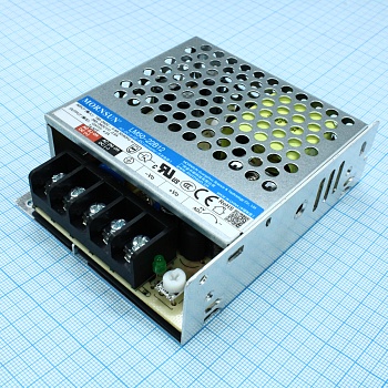 LM50-22B12 - AC-DC, 50Вт, вход 85...264В AC 47...63 Гц, выход 12В/4.2А, изоляция 4000В AC, в корпусе на шасси, -30...+70°C