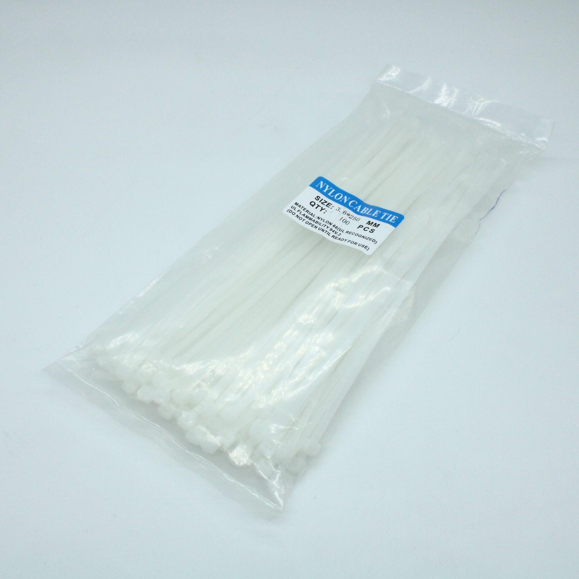 Стяжка 3.6*250 10"(100 шт) - Стяжка кабельная 3.6x250