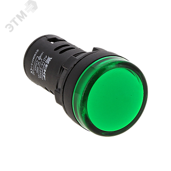 Матрица светодиодная AD16-16HS зеленая 24 В AC/DC (16мм) PROxima ledm-ad16-24-g - Лампа сигнальная d16-24V зел светодиодная