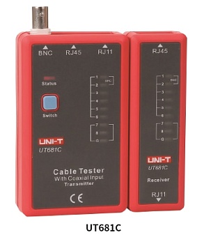 UT681С - Тестер кабельный линий RJ45/RJ11/BNC