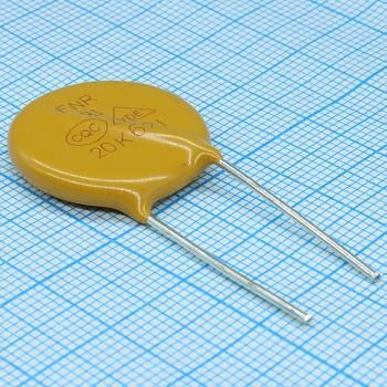 FNR-20K621 - Варистор 385Vac/505Vdc, 6500A, 620V(1mA), радиальные выводы, россыпь