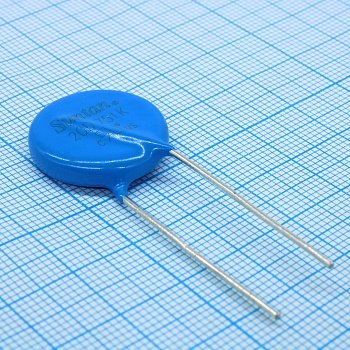 TSV20D751K - Варистор 460Vac/615Vdc, 6500A, 750V(1mA), прямые радиальные выводы, шаг 10мм, россыпь