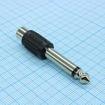 SZC-0142 / 6.35 MONO-RCA JACK - Переходник аудио SZC-0142 / 6.35 моно RCA jack