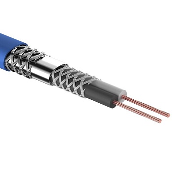 Кабель микрофонный 2x0,25 D=6.8мм синий - бухта 100м