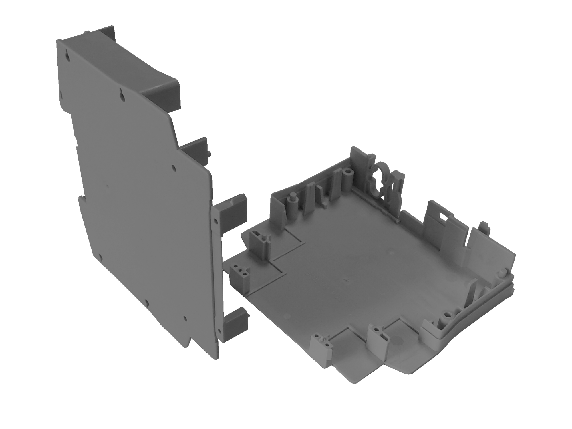 Боковая секция корпуса 01.004.6000.1 - Боковая секция корпуса для РЭА, габариты, Ш х В х Г (мм): 22,5 x 96,5 x 91,5 , пластик, цвет: черный, серия wiebox COMPACT