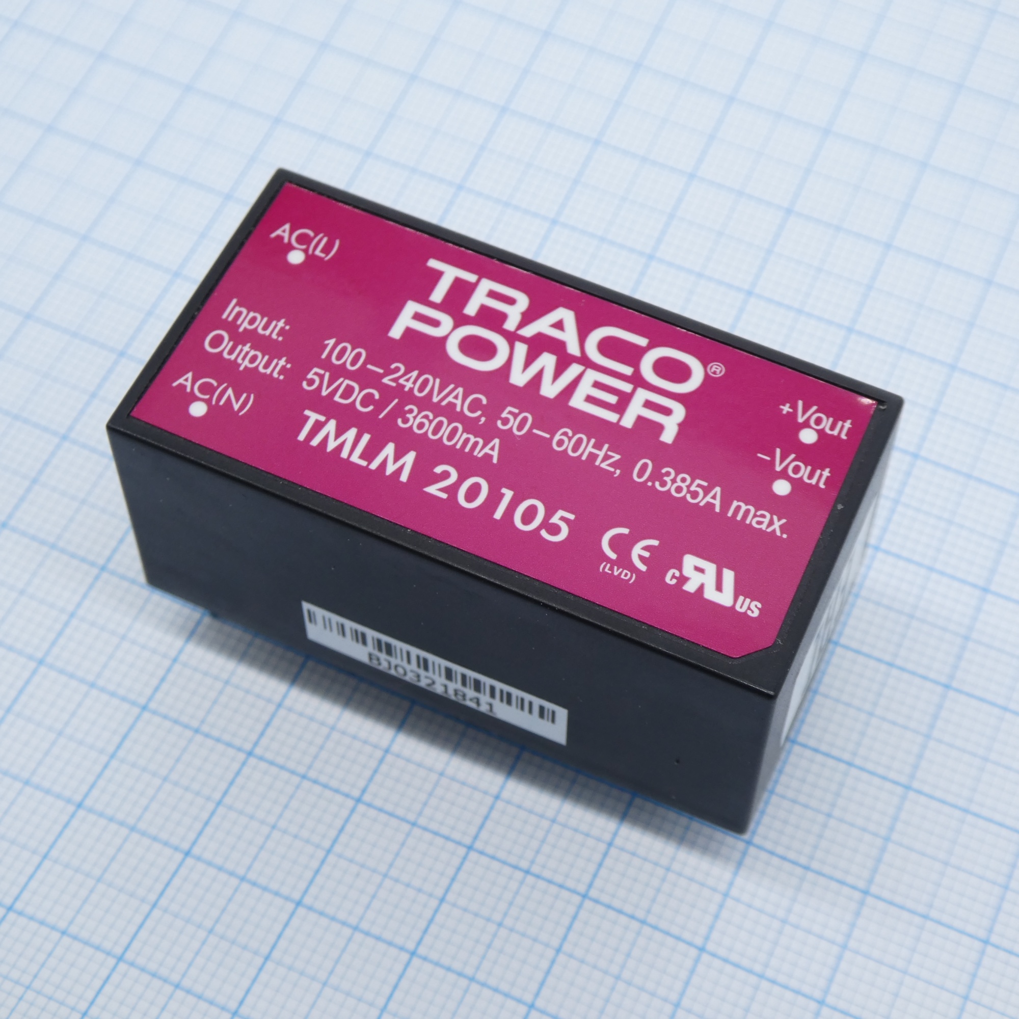 TMLM 20105 - AC/DC Power Supply Single-OUT 5V 3.6A 18W 4-Pin