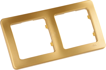 MASTER Рамка на 2 поста, золото Р402-07