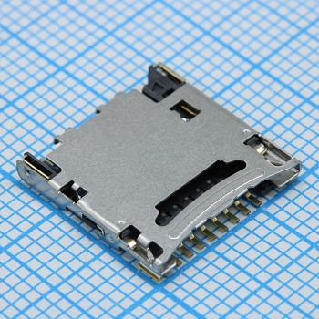 DM3C-SF - Разъем держатель карты микро SD (SMT) 8 контактов на плату