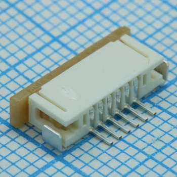 522710679 - Соединитель FFC/FPC 6 контактов шаг 1мм угловой SMD серия Easy-On™ лента на катушке