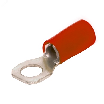 Наконечник кабельный НКИ 0.25-1.5 с изолированным фланцем красный (100шт) 2A4P