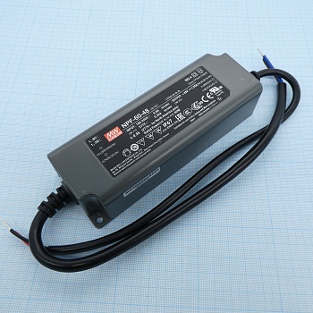NPF-60-48 - AC-DC, 60Вт, вход 90…305В AC, 47…63Гц /127…431В DC, выход 28.8…48В/1.25A, ККМ, изоляция 3750В AC, в кожухе 150х53х35мм, -40…+70°С