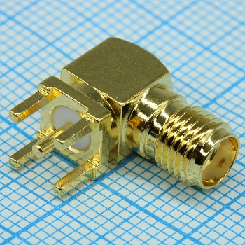 901-143-6RFX - Разъем РЧ SMA 0Гц....18ГГц 50Ом угловой монтаж в отверстие
