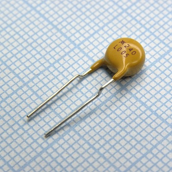 LVR005NK - Самовосстанавливающийся предохранитель PTC 0.05A 240V 0.7W 31Om -40C...+85C формованные выводы