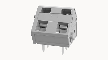 PCB клемма DG245-7.5-02P-11 - Клемма PCB, на плату, пайка, шаг 7,5 мм, 2 полюса, угол монтажа 45 гад., сечение проводников: 0.2 - 2.5 мм кв., пружинная фиксация провода, 750V, 17А, цвет: серый, серия DG245