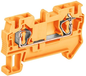 Клемма пружинная КПИ 2в-4 41А оранжевый YZN11-004-K09