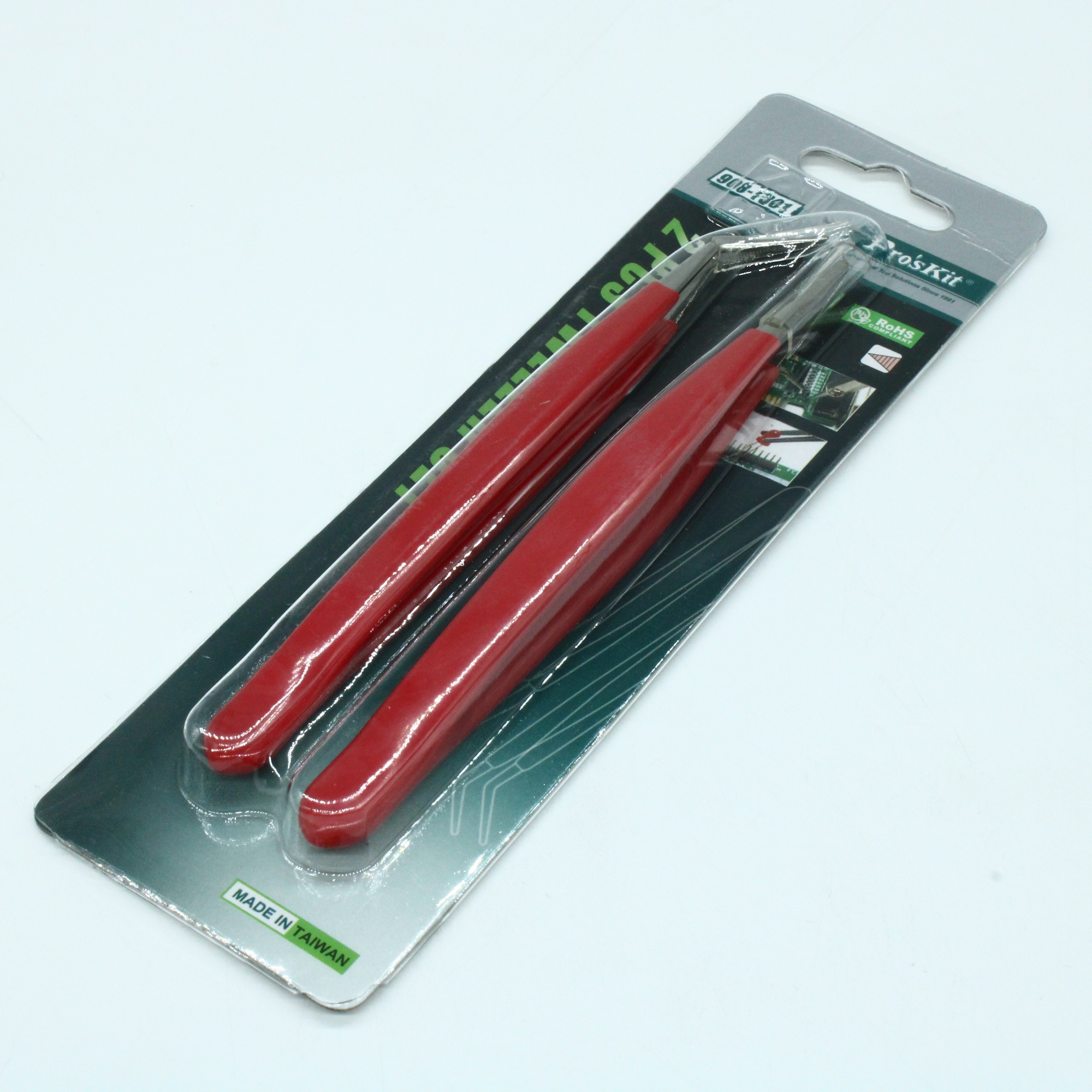 908-T301 - Набор антимагнитных пинцетов с изолированными ручками, 2 шт