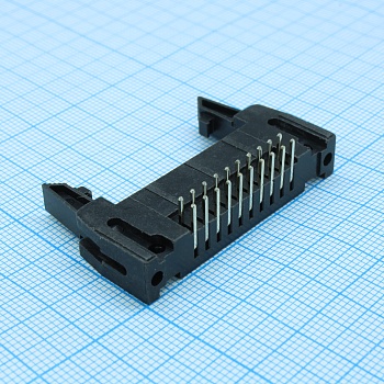 DS1011-20RBSiB7-B - Вилка на плату, угловой монтаж 20pin(2х10), шаг 2.54мм