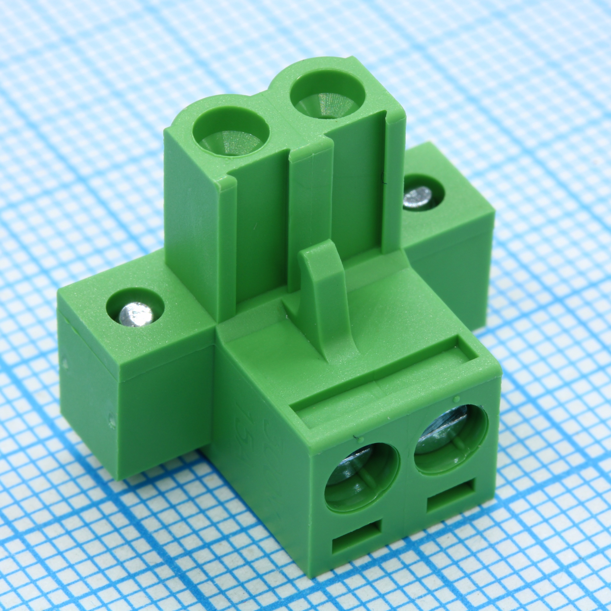 2ESDVM-02P - Винтовой соединительный штекер подключаемый 2 контакта шаг 5.08 мм