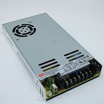 LAD-360D - AC-DC с функцией заряда АКБ, 360.46Вт, вход 90…132/180…264В AC, 47…63Гц /240…370В DC, вых1: 55.2В(43.5…58В)/5.03A, вых2: 55.5/1.5A (заряд), изоляция 3000В AC, в кожухе 215х115х30мм, -20…+60°С, состояние по TTL