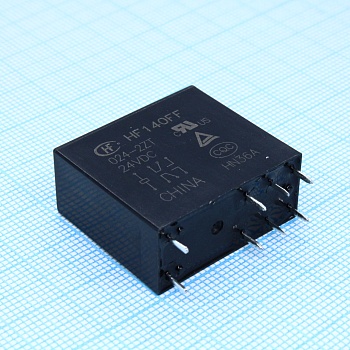 HF140FF/024-2ZT - Реле силовое, 10 A, 24 В,  DPDT