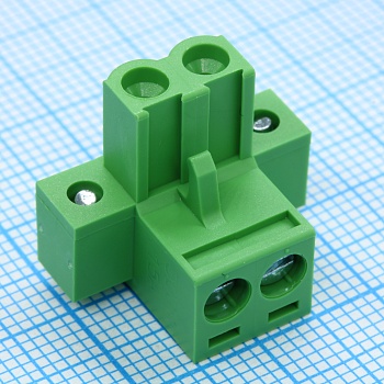 2ESDVM-02P - Винтовой соединительный штекер подключаемый 2 контакта шаг 5.08 мм