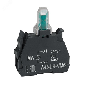Световой блок OptiSignal D22 A45-LB-VM6 синий 230-240VAC ZBVM6 332211