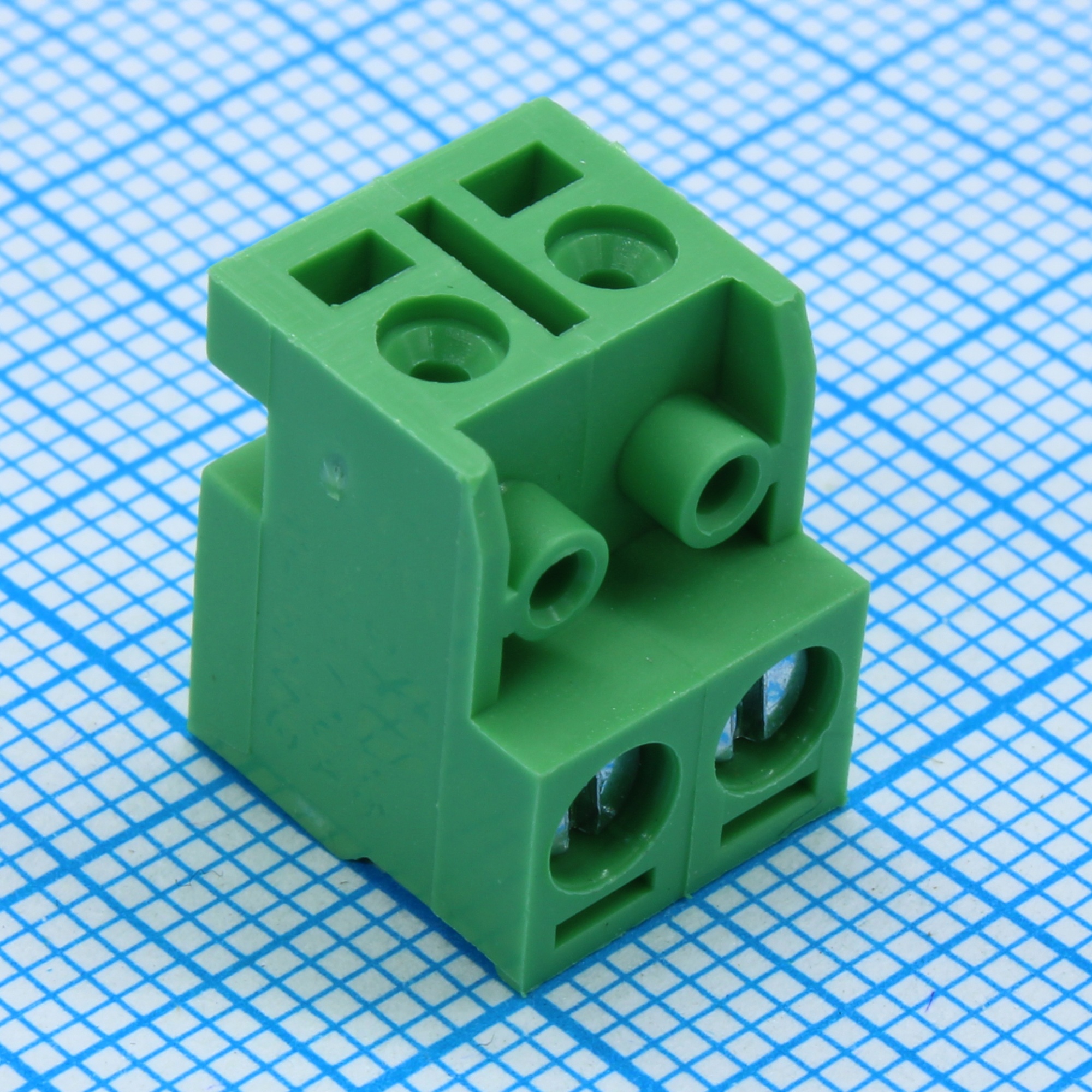 DG332W-5.0-02P-14-00A(H) - Винтовой клеммный блок с защитой провода, 2 контакта. Серия DG332W-5.0