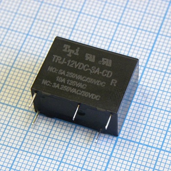 TRJ-12VDC-SA-CD-R - силовое реле 12VDC 3A, 1переключение