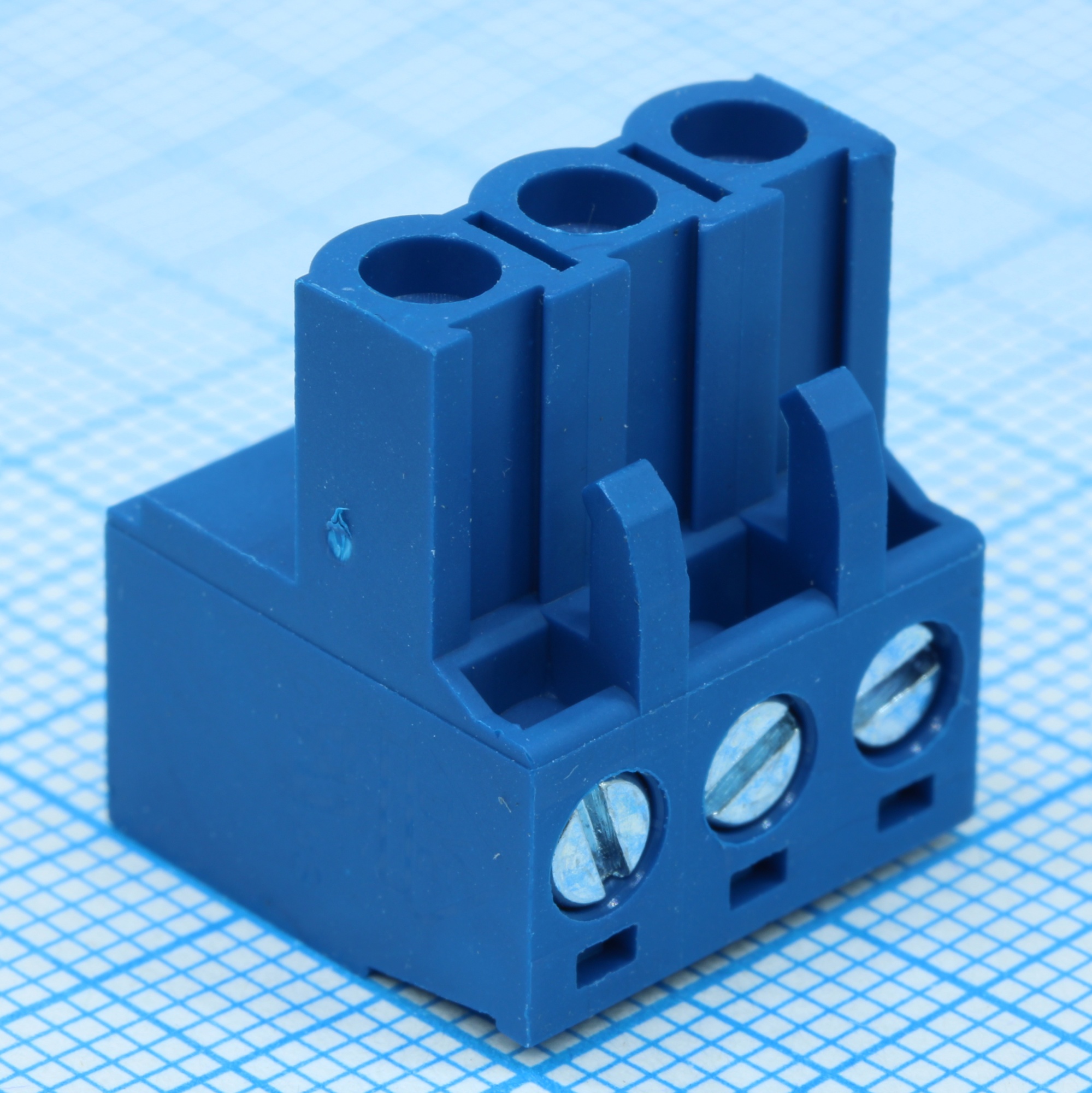 2EDGKF-5.0-03P-12-00A(H) - Соединительный разъем винтовой 3 контакта шаг 5.0мм синий