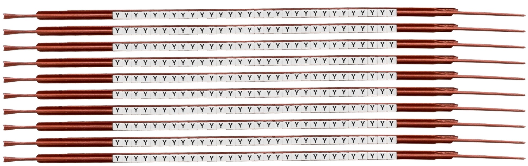 brd132984 - SCN-03-Y клипсы белые, 300шт/упак, для провода 1-1.3мм диаметра, легенда Y