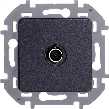 Розетка телевизионная TV Inspiria 2дБ 0-2400мГц с топологией "звезда" механизм антрацит Leg 673853