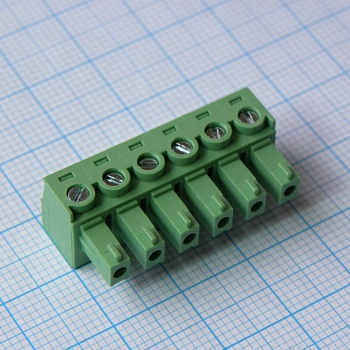 15EDGK-5.08-06P-14-00A(H) - Разъемный клеммный блок, 6 контактов. Серия 15EDGK-5.08