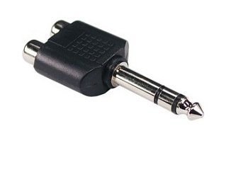 NP-568 - Аудиопереходник (6.35СТ - 2 гнезда RCA)