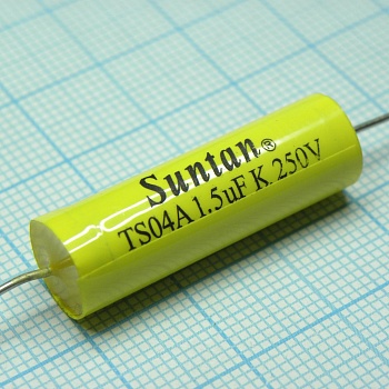 TS04A02E155KSB000R - Конденсатор металлоплёночный полиэтилентерефталатный 1.5мкФ 250В ±10% аксиальные выводы 105°C россыпь